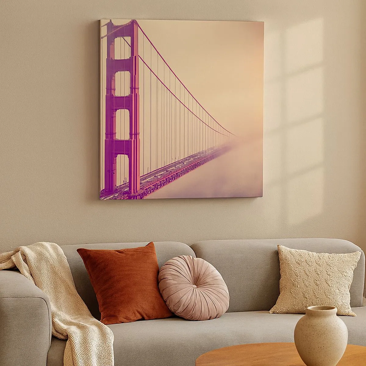 Lærredstryk - Billede på lærred - Mellem himmel og jord - 30x30 cm