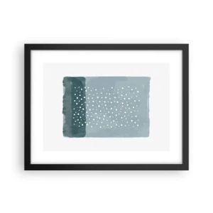 Plakat i sort ramme - Dyrket i blåt - 40x30 cm