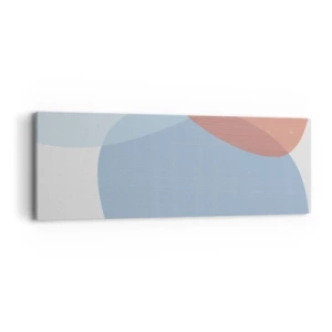 Lærredstryk - Billede på lærred - Pastelfarvede relationer - 90x30 cm