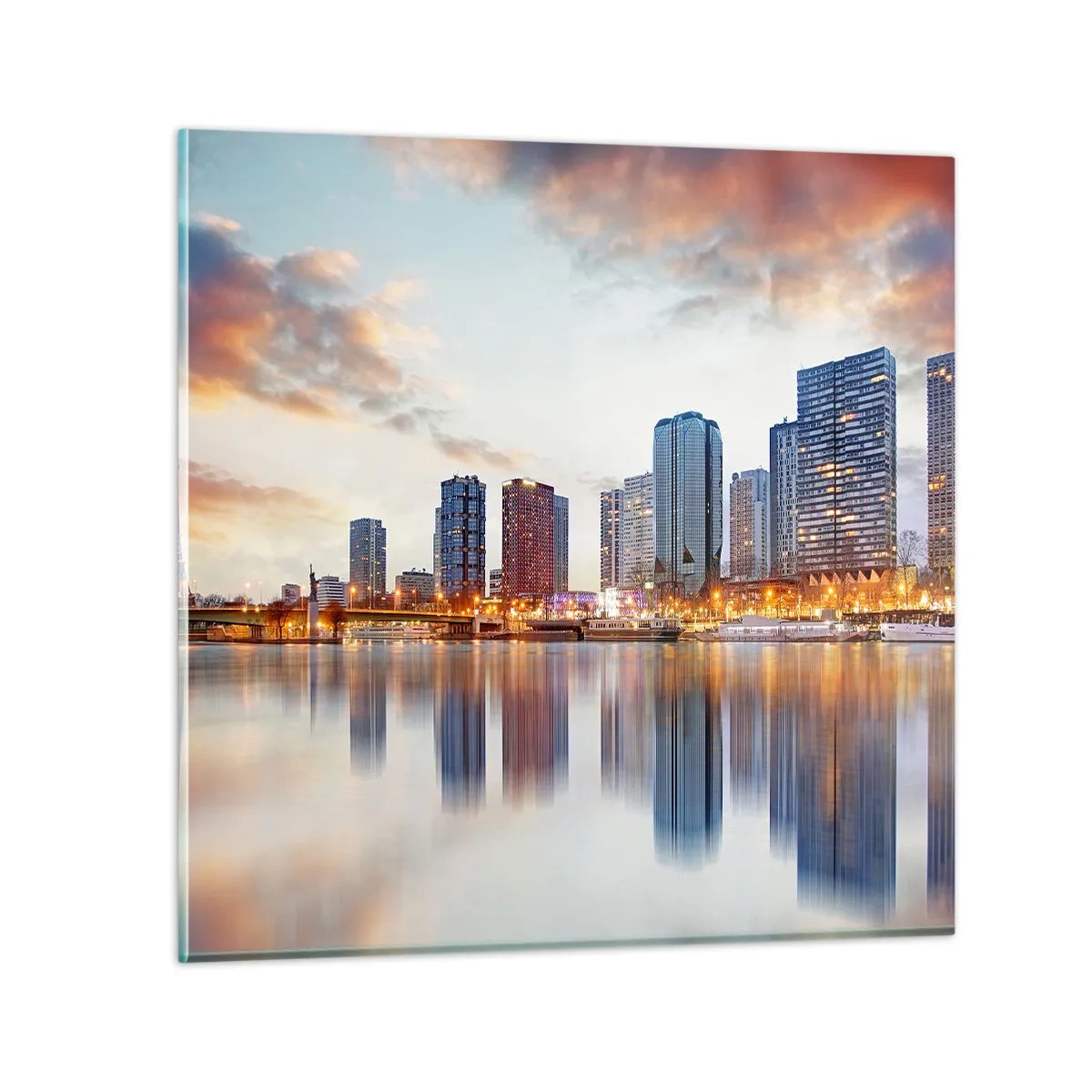 Billede på glas - Den monumentale ro i Paris - 30x30 cm