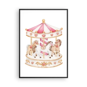 Plakat i sort ramme - Barndommens søde verden - 70x100 cm