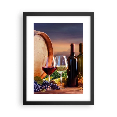 Plakat i sort ramme - Livet har smag her - 30x40 cm