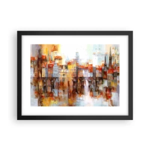 Plakat i sort ramme - Under broen også smuk - 40x30 cm