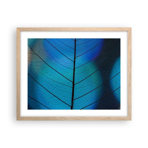 Plakat i ramme af lyst egetræ - Indviklet konstruktion - 50x40 cm