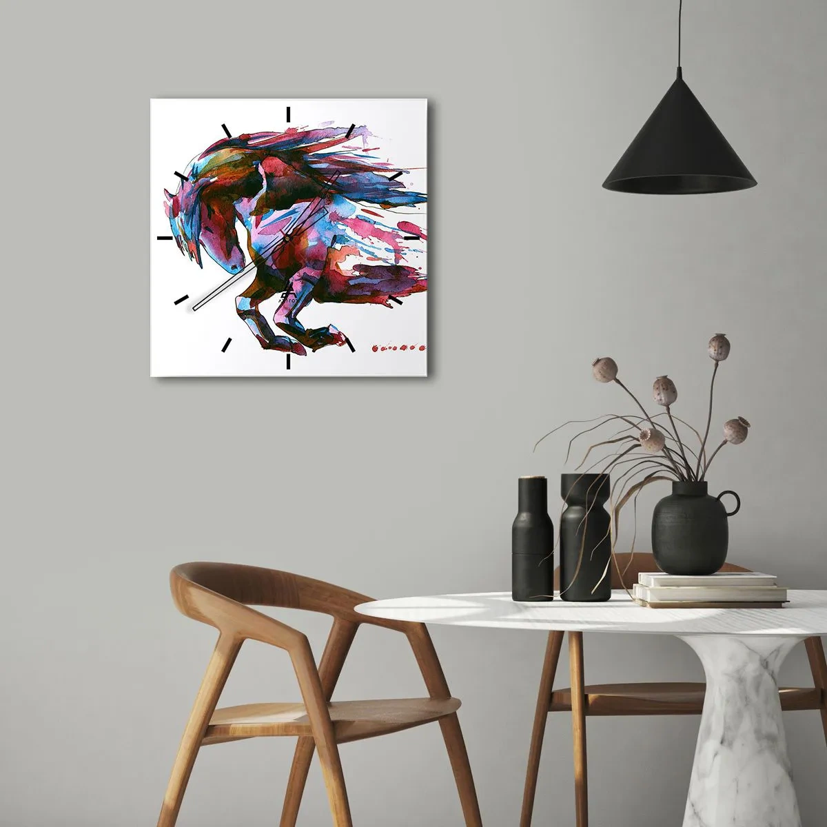 Vægur, Uret - I henrykkelse - 40x40 cm