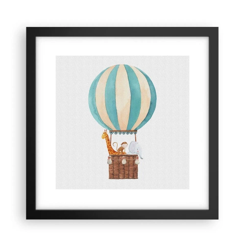 Plakat i sort ramme - Fantastisk tur - 30x30 cm