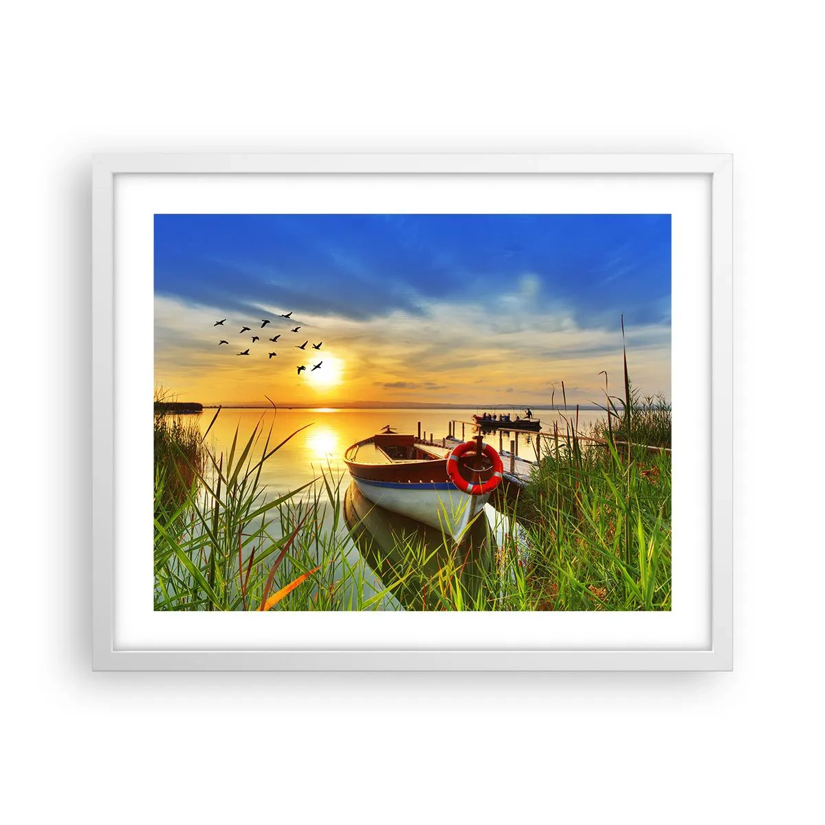 Plakat i hvid ramme - Skarverne er allerede på vej væk - 50x40 cm