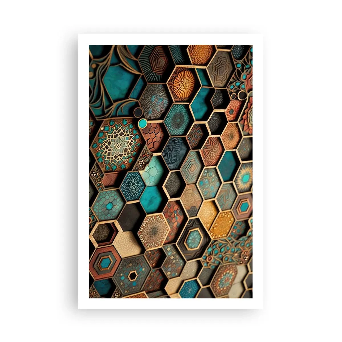 Plakat - Arabiske ornamenter - en variation - 61x91 cm