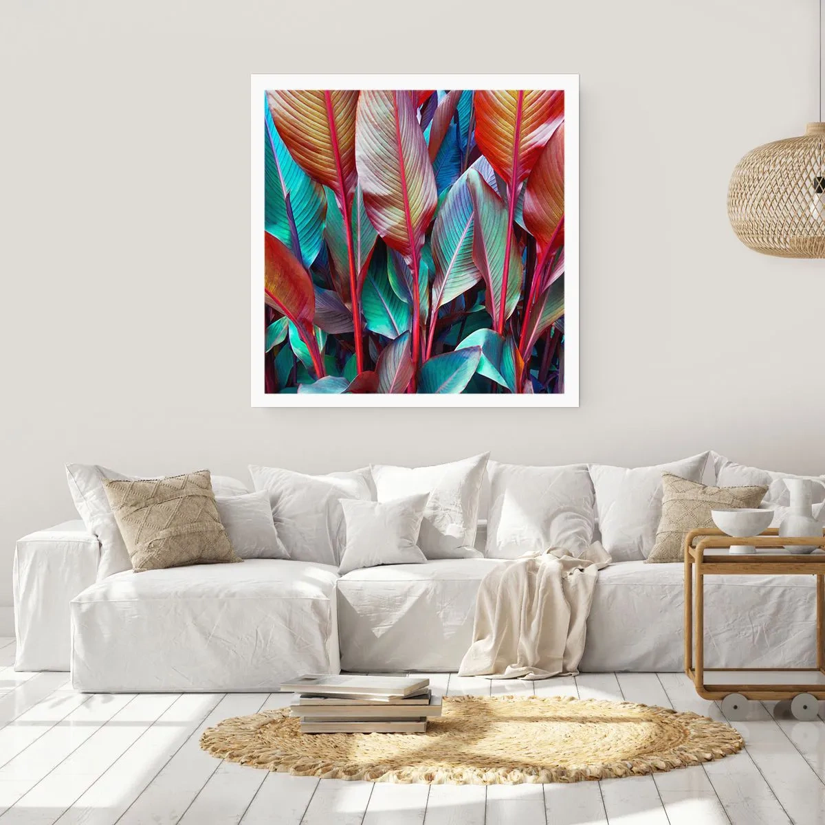 Plakat - Farverigt krat - 60x60 cm