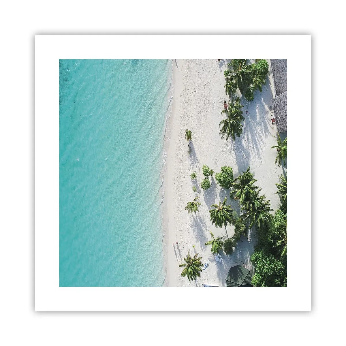 Plakat - Ferie i paradis - 40x40 cm