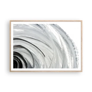 Plakat i ramme af lyst egetræ - Orbital komposition - 100x70 cm