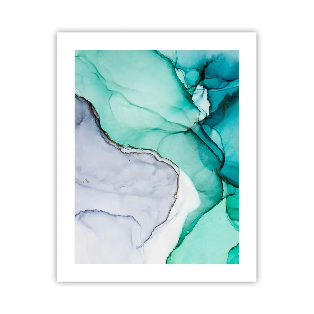 Plakat - Undersøgelse i turkis - 40x50 cm