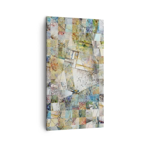 Lærredstryk - Billede på lærred - Geometrisk ommøblering - 45x80 cm