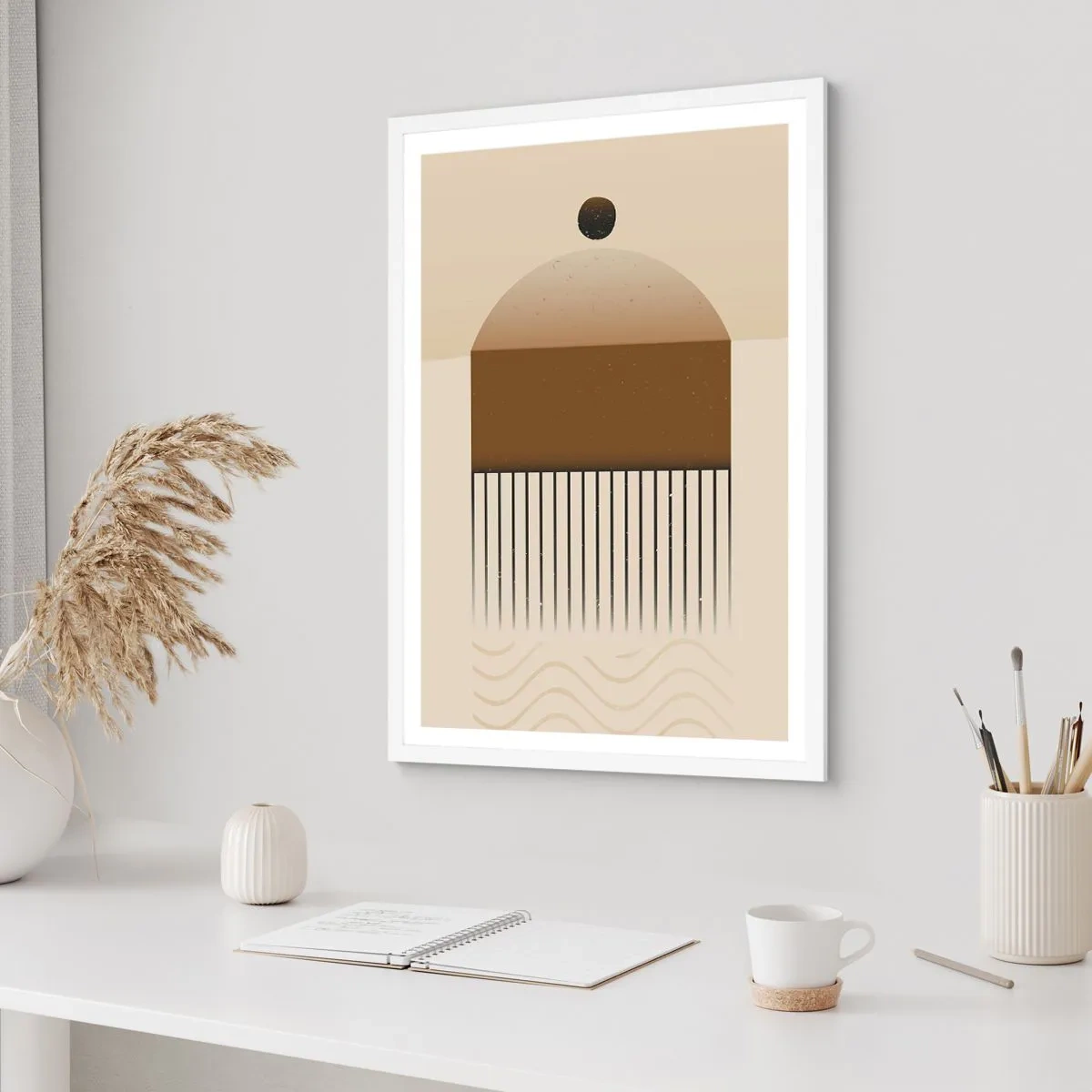 Plakat i hvid ramme - Forskellige stater - 30x40 cm