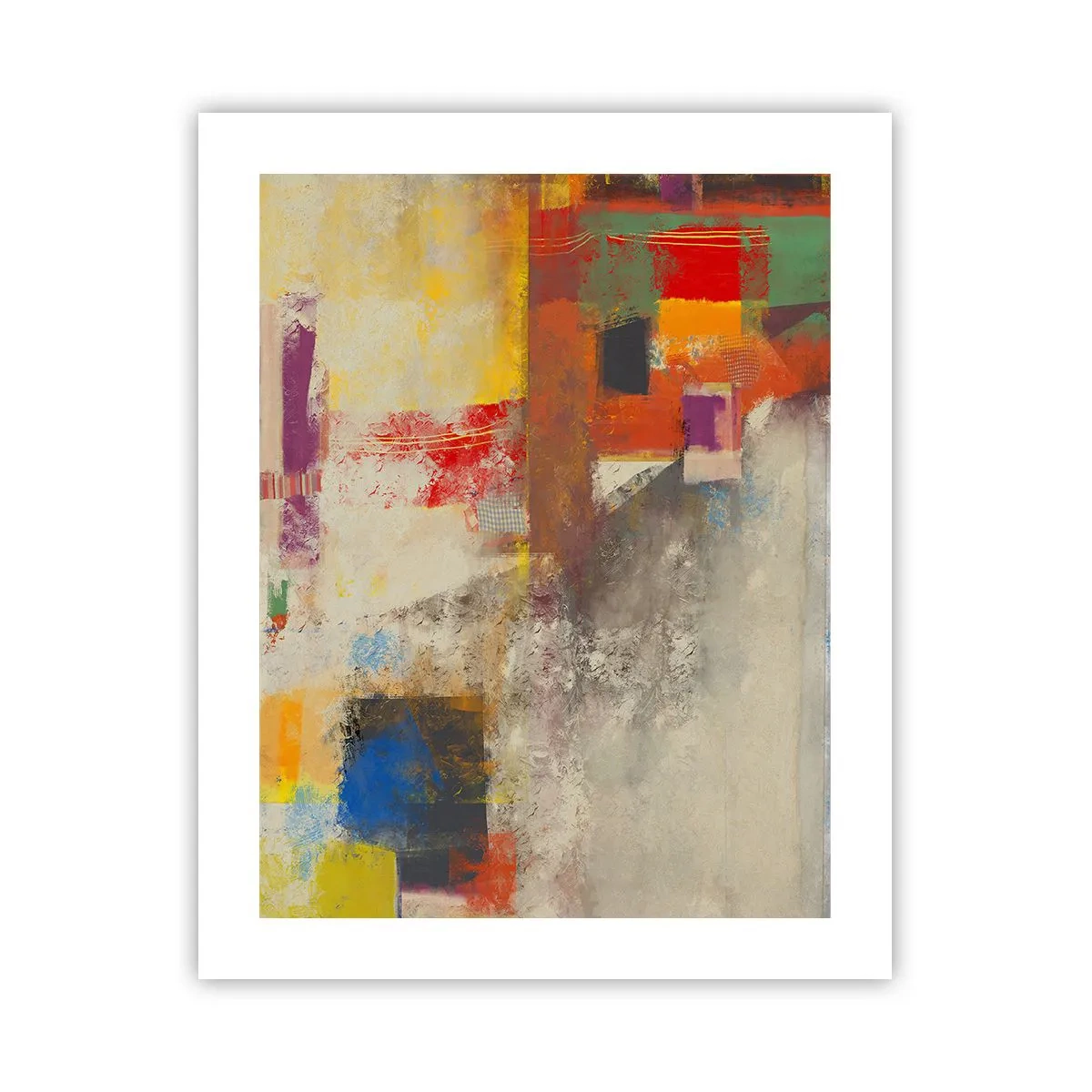 Plakat - Geometri af farver - 40x50 cm