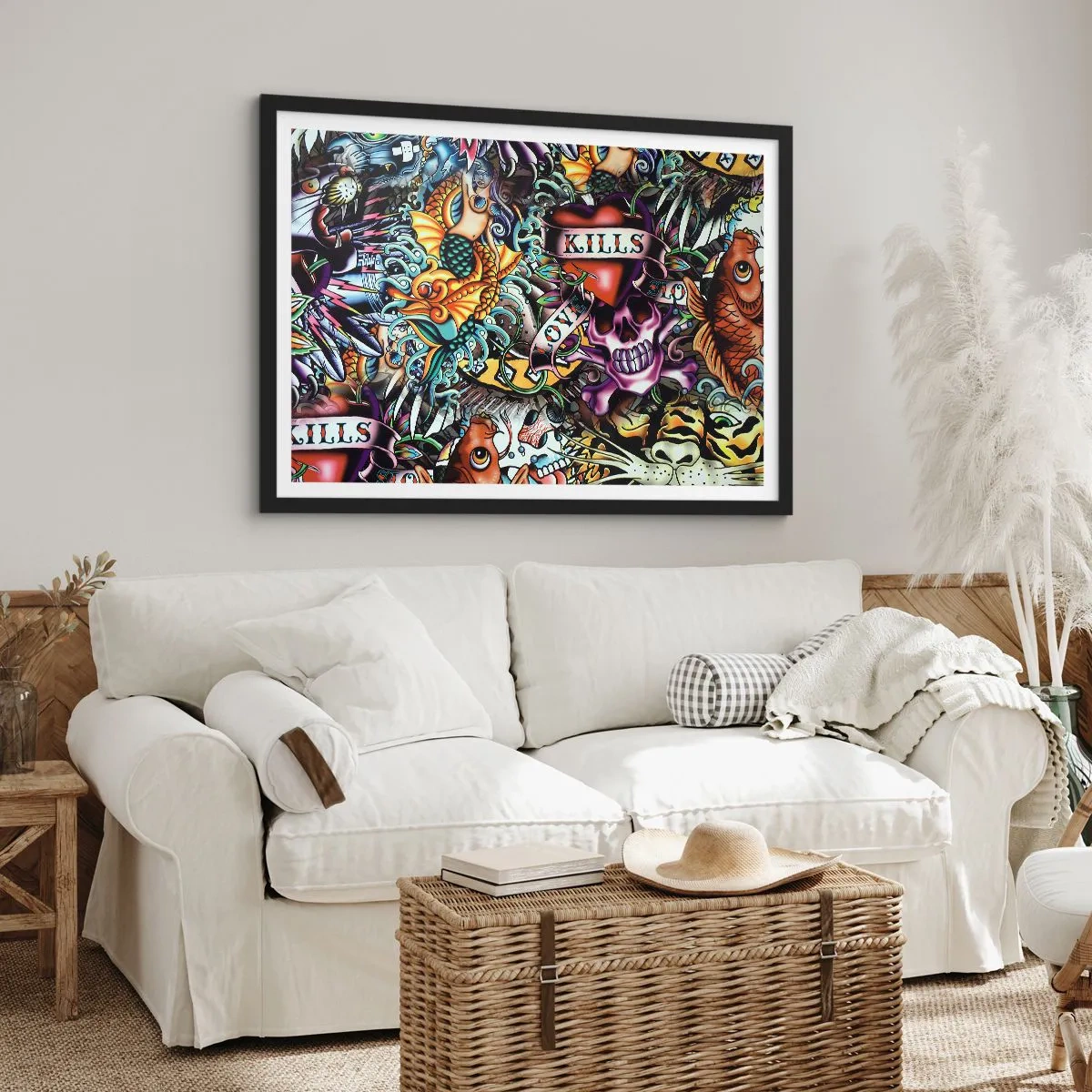 Plakat i sort ramme - En tatovørers drøm - 70x50 cm