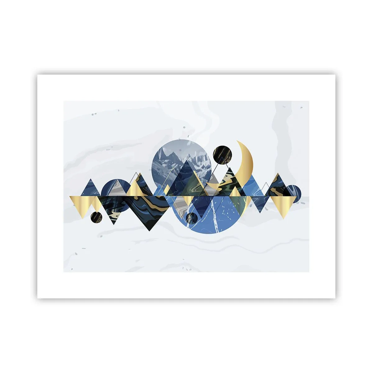 Plakat - Geometrisk landskab - 40x30 cm