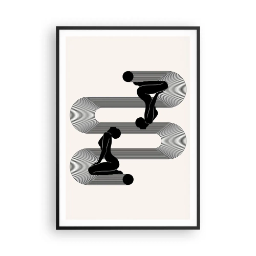 Plakat i sort ramme - Sensuel symmetri - 70x100 cm