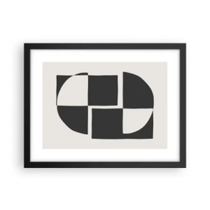 Plakat i sort ramme - Antitese - syntese - 40x30 cm