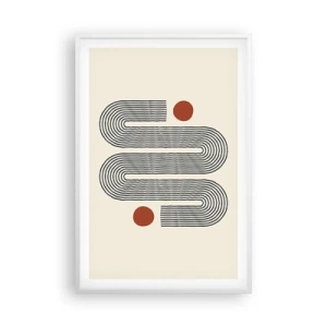 Plakat i hvid ramme - Fra start til slut - 61x91 cm