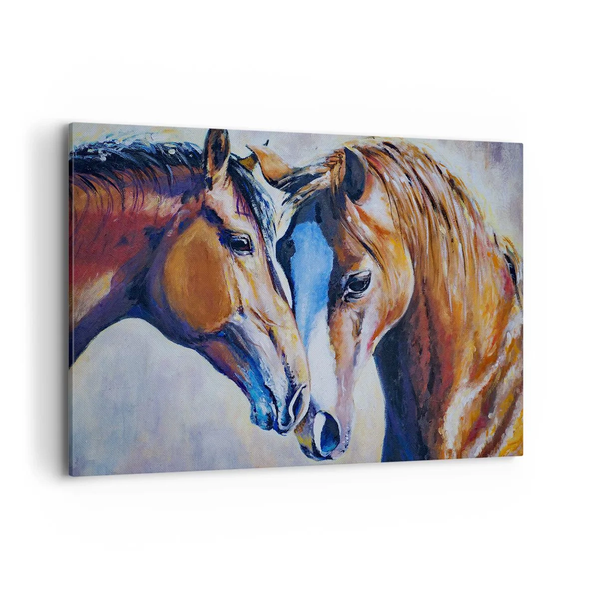 Lærredstryk - Billede på lærred - Er det venskab, er det kærlighed? - 120x80 cm