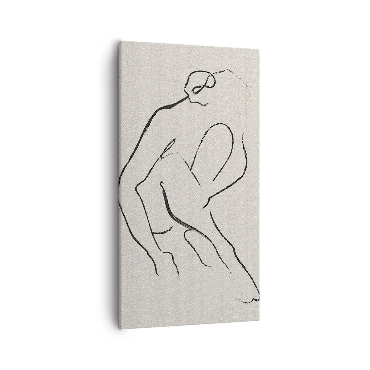 Lærredstryk - Billede på lærred - Intim skitse - 55x100 cm