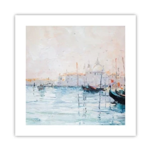 Plakat - Bag vandet, bag tågen, bag tågen - 40x40 cm