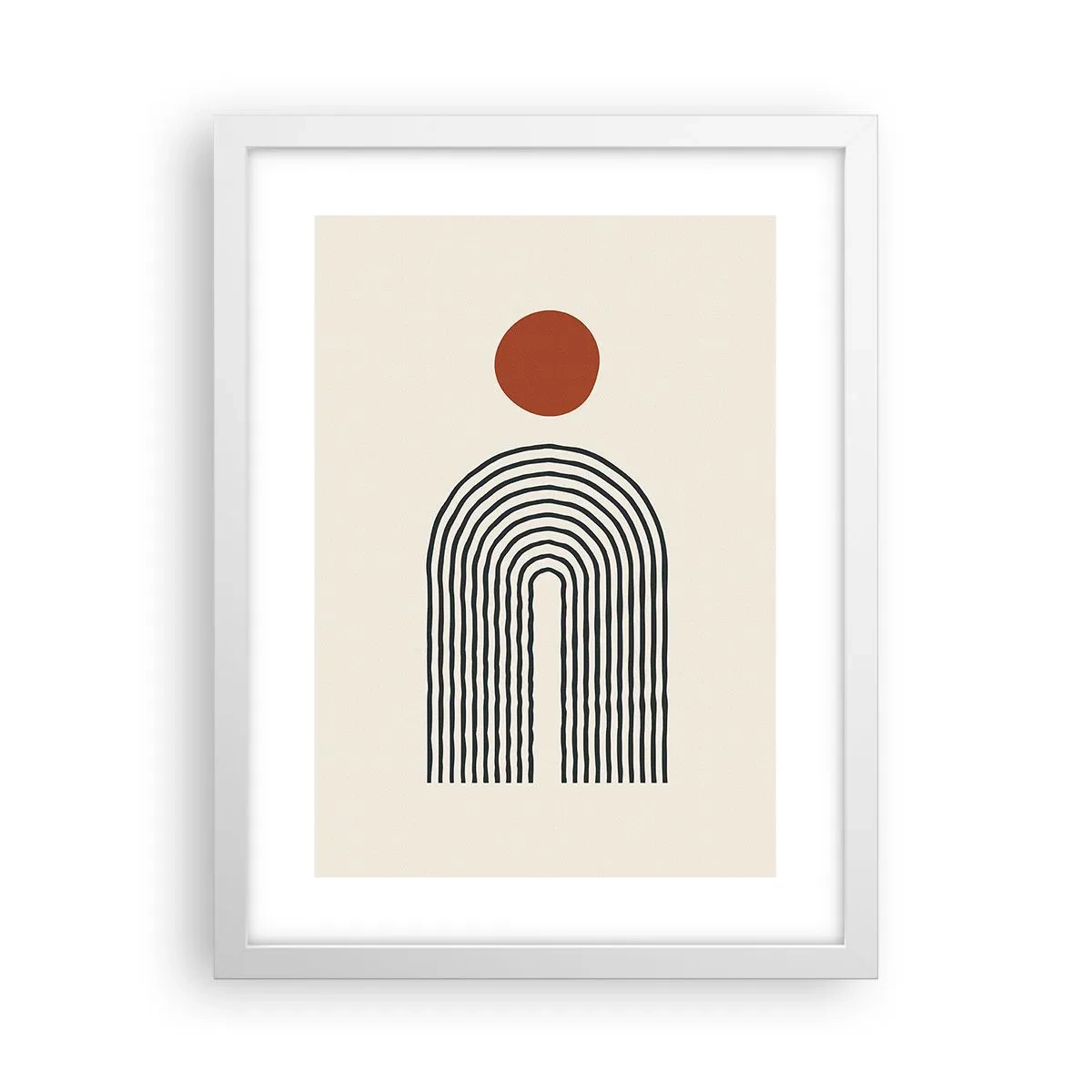 Plakat i hvid ramme - Magnetisme af former og farver - 30x40 cm