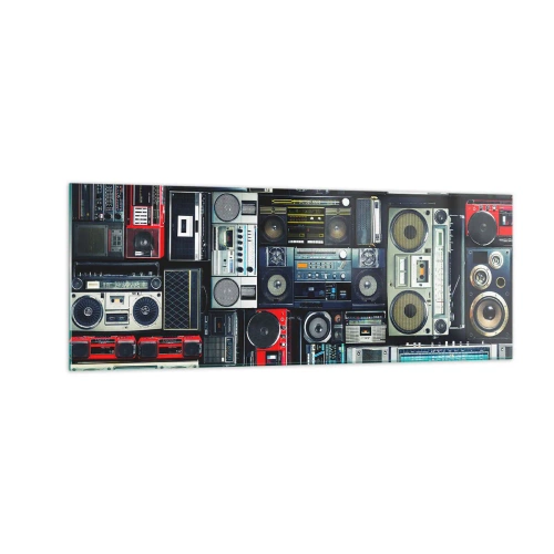 Billede på glas - Nostalgi for 1980'erne. - 140x50 cm