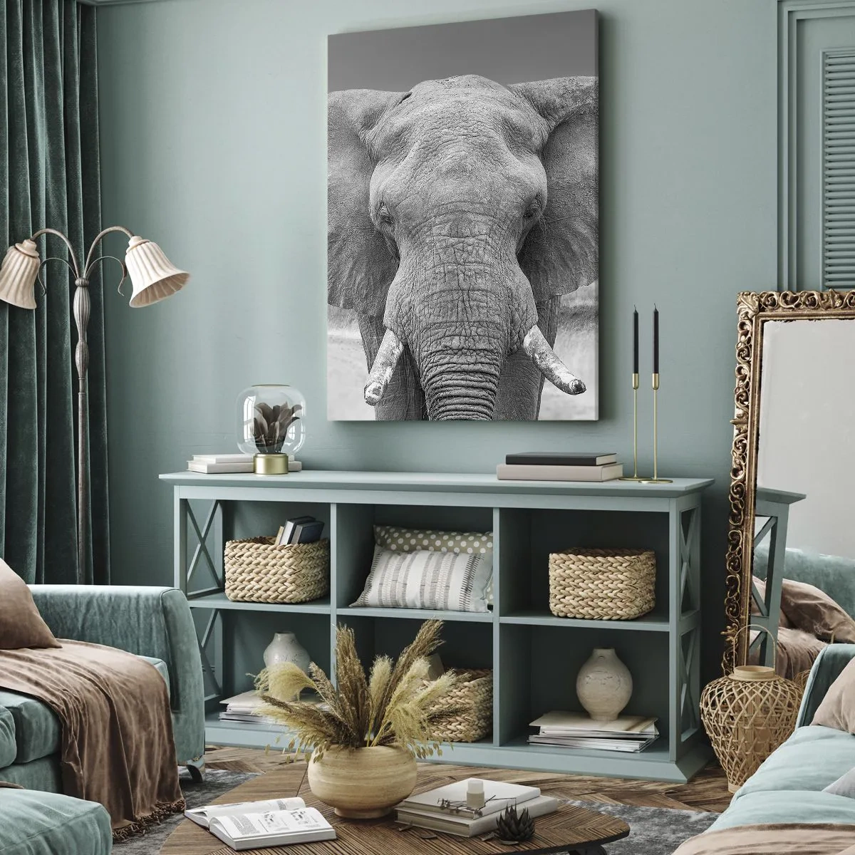 Lærredstryk - Billede på lærred - Velkommen til min verden - 55x100 cm