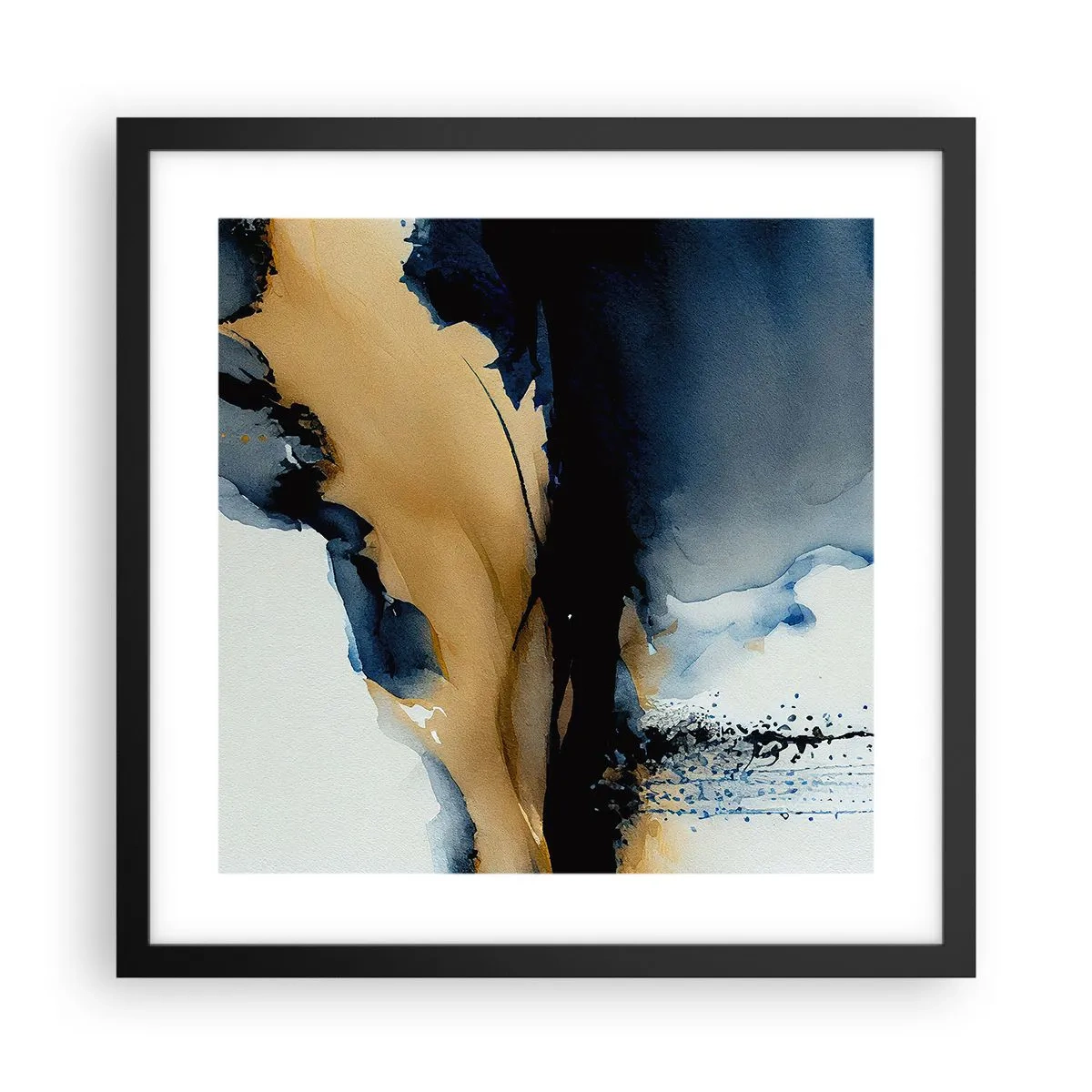Plakat i sort ramme - Bag sløret - 40x40 cm