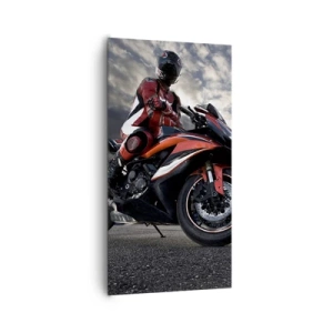 Lærredstryk - Billede på lærred - Mørkets rytter - 65x120 cm