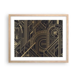 Plakat i ramme af lyst egetræ - Koncepter, idéer, planer - 50x40 cm