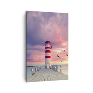 Lærredstryk - Billede på lærred - Det er tid til havnen - 80x120 cm