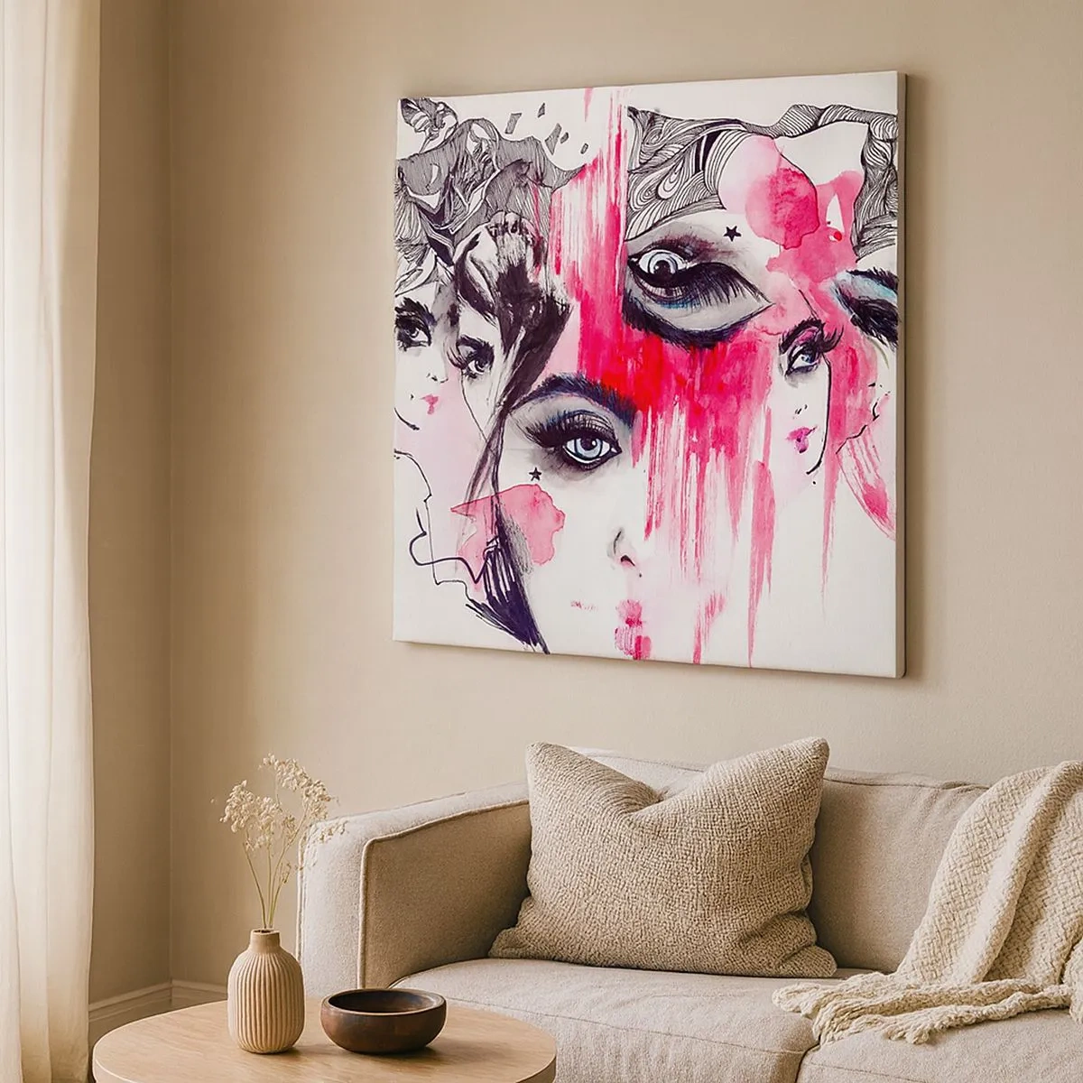 Lærredstryk - Billede på lærred - , - 30x30 cm