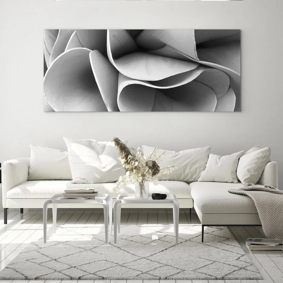 Billede på glas - Hvad der sker i rummet - 100x40 cm