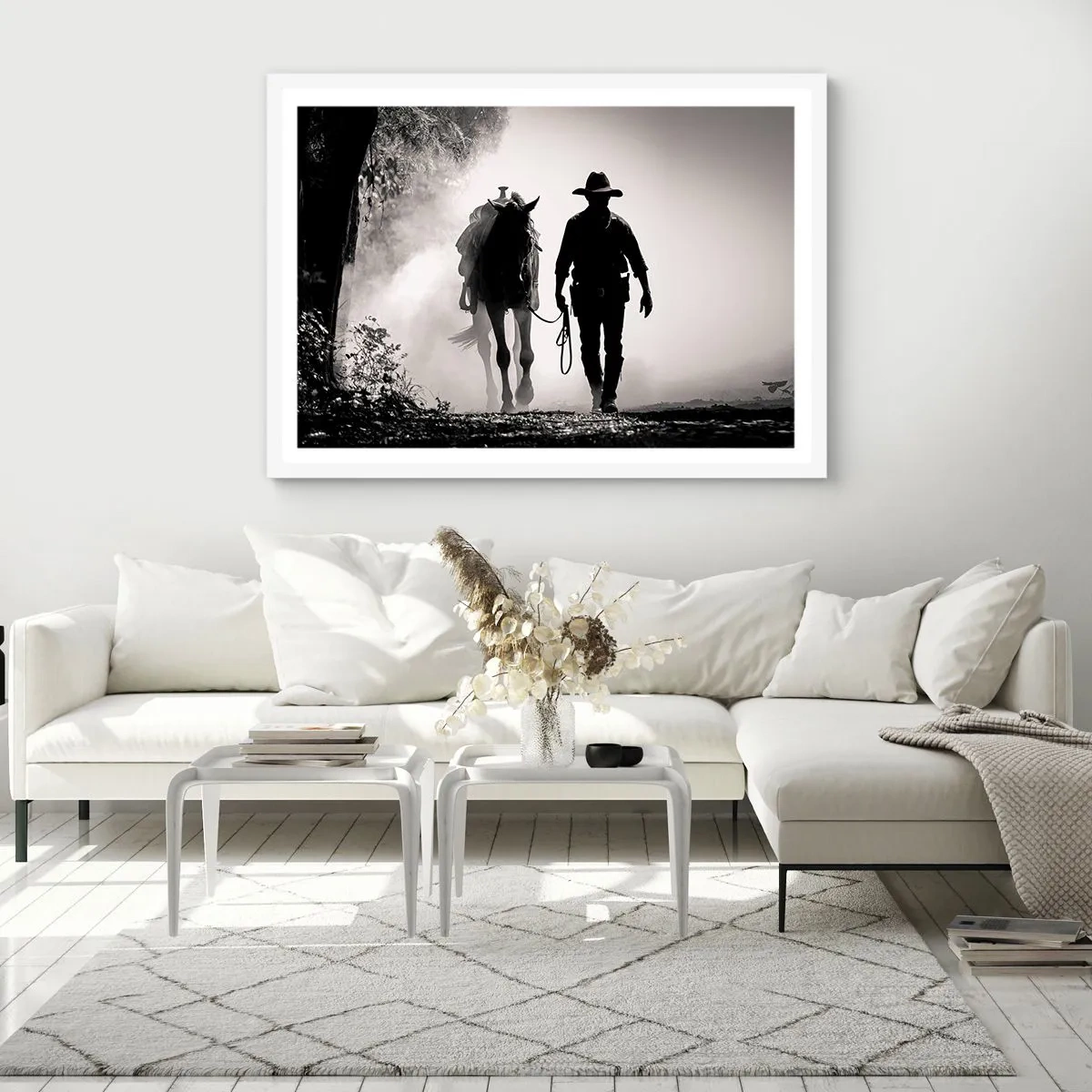 Plakat i hvid ramme - En morgen i Texas - 40x30 cm