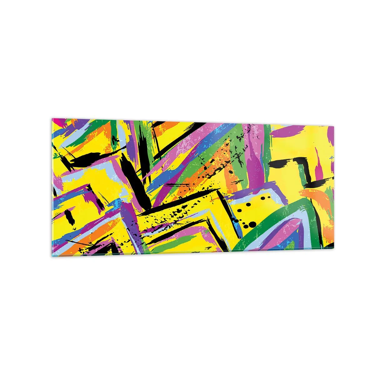 Billede på glas - Han råber af glæde - 120x50 cm