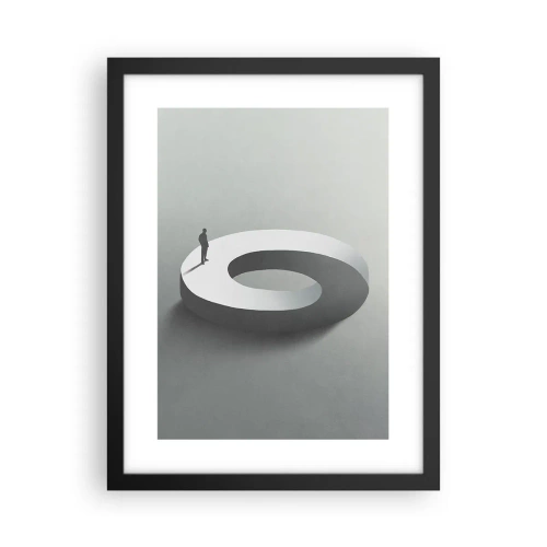 Plakat i sort ramme - Og vær klog - 30x40 cm