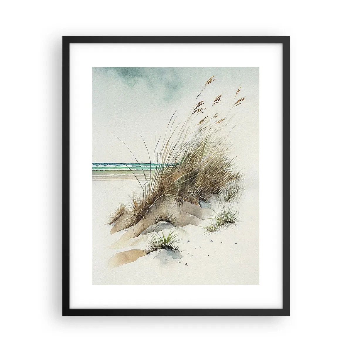 Plakat i sort ramme - Pakket ind i sand - 40x50 cm