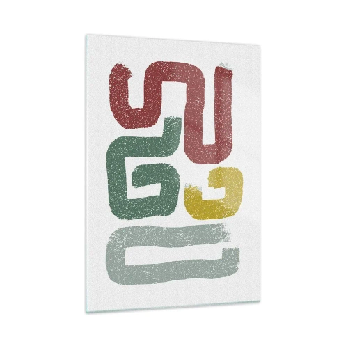 Billede på glas - På et ukendt sprog - 50x70 cm