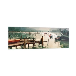 Billede på glas - Dækket af en smeltet måne - 160x50 cm