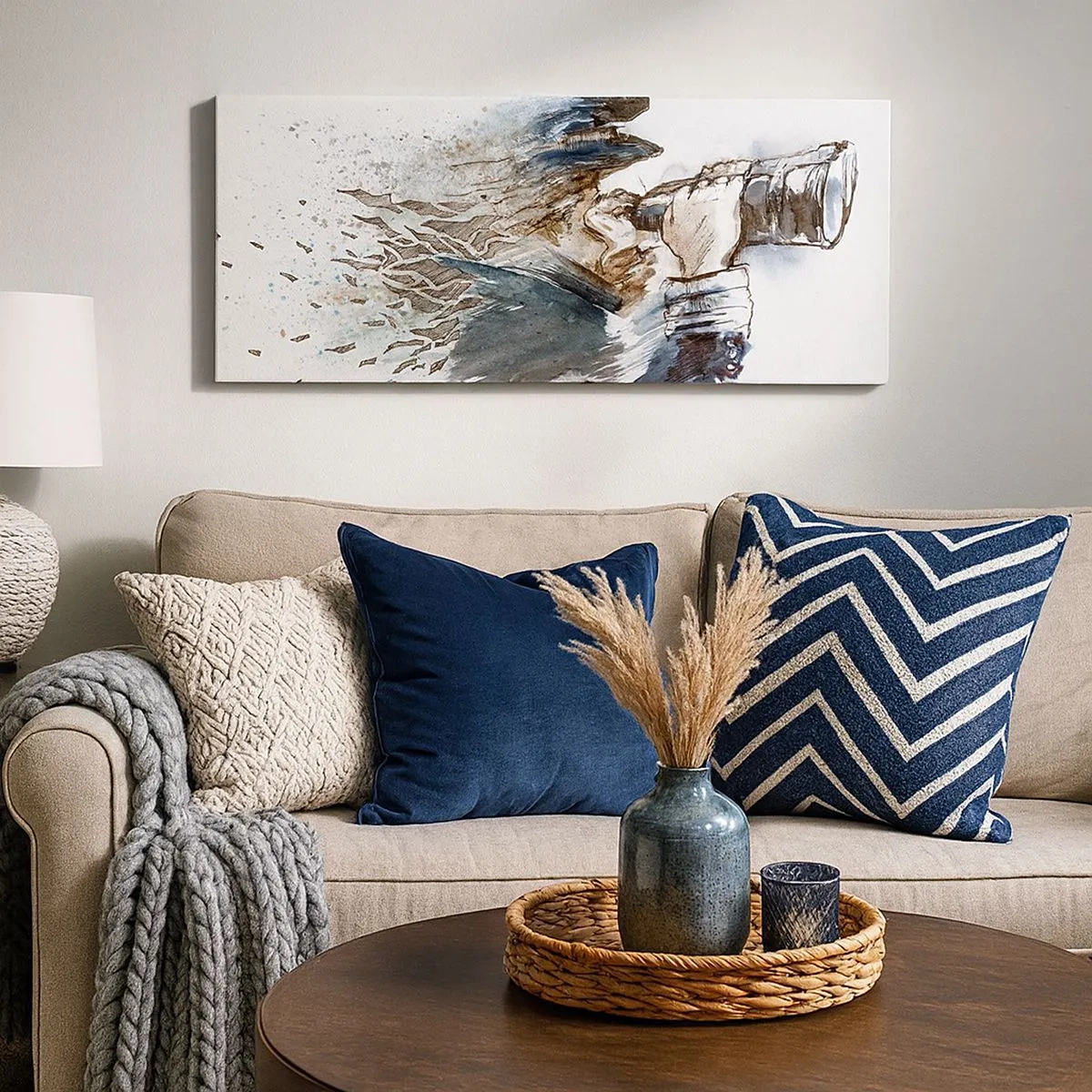 Lærredstryk - Billede på lærred - Ti på Beaufort-skalaen! - 100x40 cm