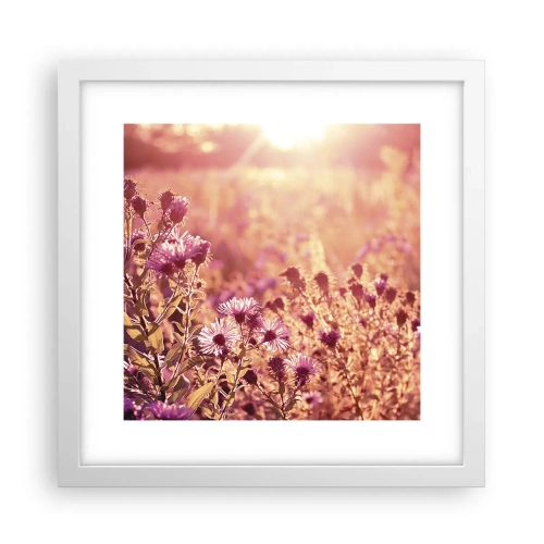 Plakat i hvid ramme - Før sommeren er forbi - 30x30 cm