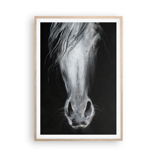 Plakat i ramme af lyst egetræ - Forførende blik - 70x100 cm