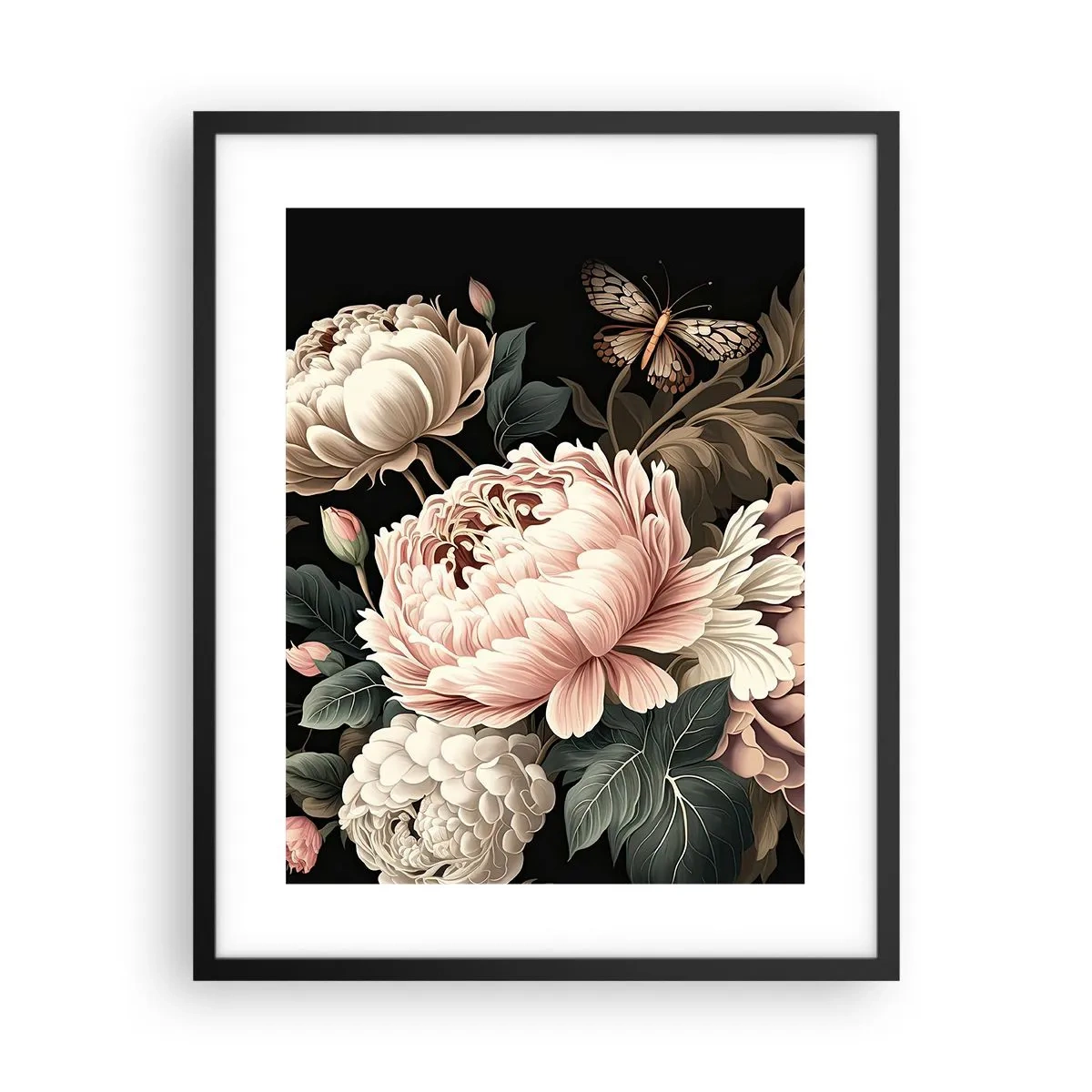 Plakat i sort ramme - I barok stil - 40x50 cm