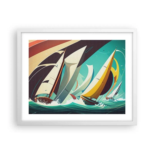 Plakat i hvid ramme - Tæt på og personligt med elementerne - 50x40 cm