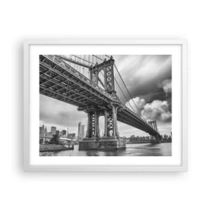 Plakat i hvid ramme - Til byens hjerte - 50x40 cm