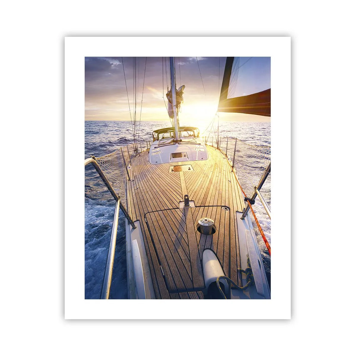 Plakat - Løber på bølgerne - 40x50 cm
