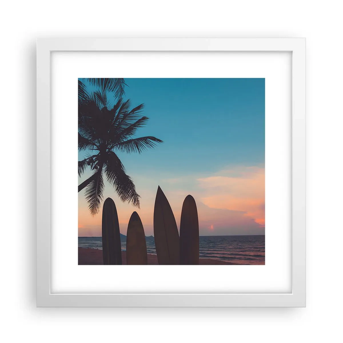 Plakat i hvid ramme - I morgen bliver også sjovt - 30x30 cm